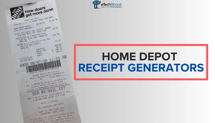 Home Depot Receipt Generators