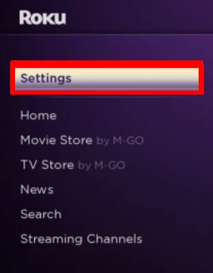 Roku TV settings