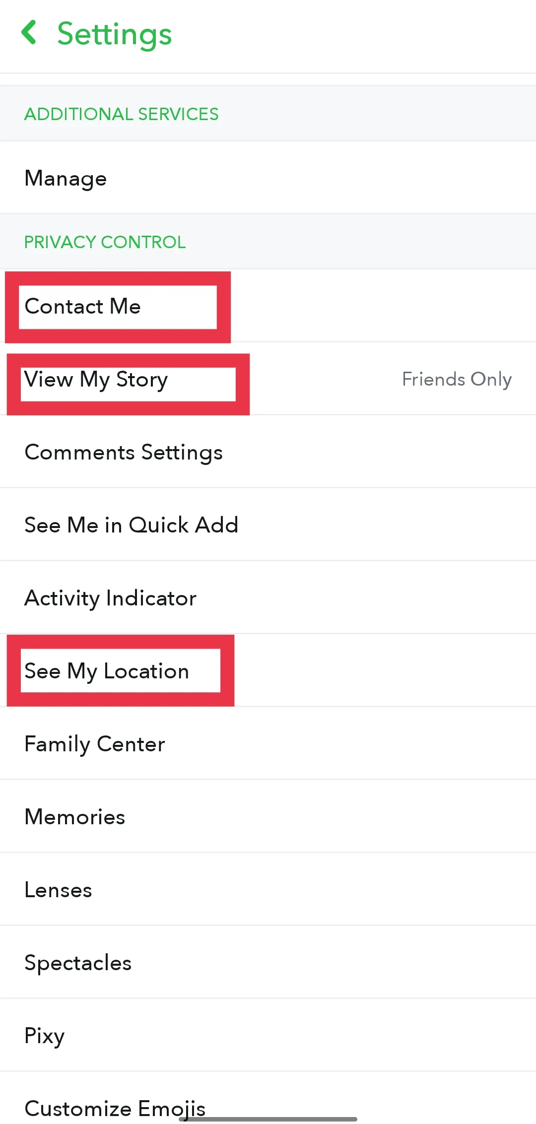 Snapchat Contact Me View My Story See My Location