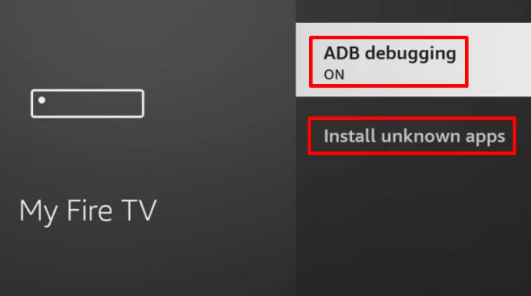 Firestick ADB debugging and install unknown apps