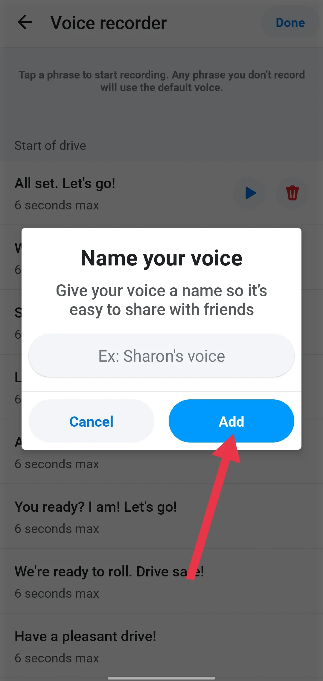 Name your voice Waze