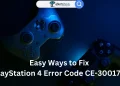 PlayStation 4 Error Code CE-30017-1