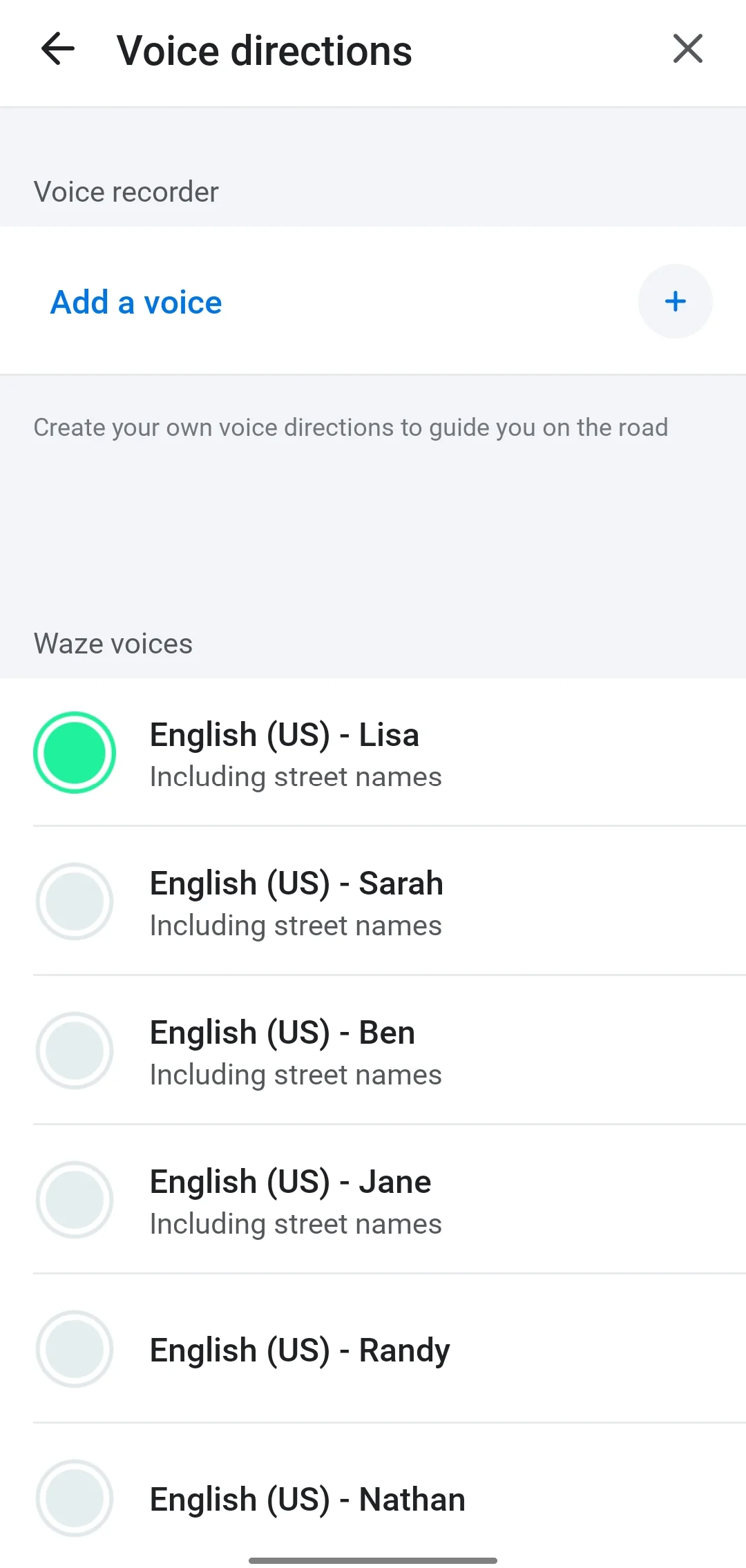 Waze voices