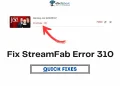 Fix StreamFab Error 310