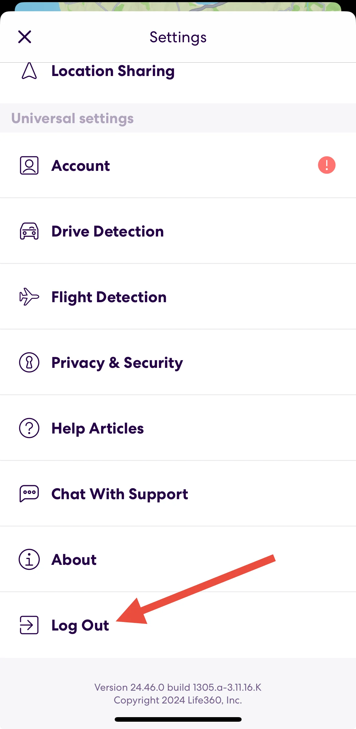 Logout Life360