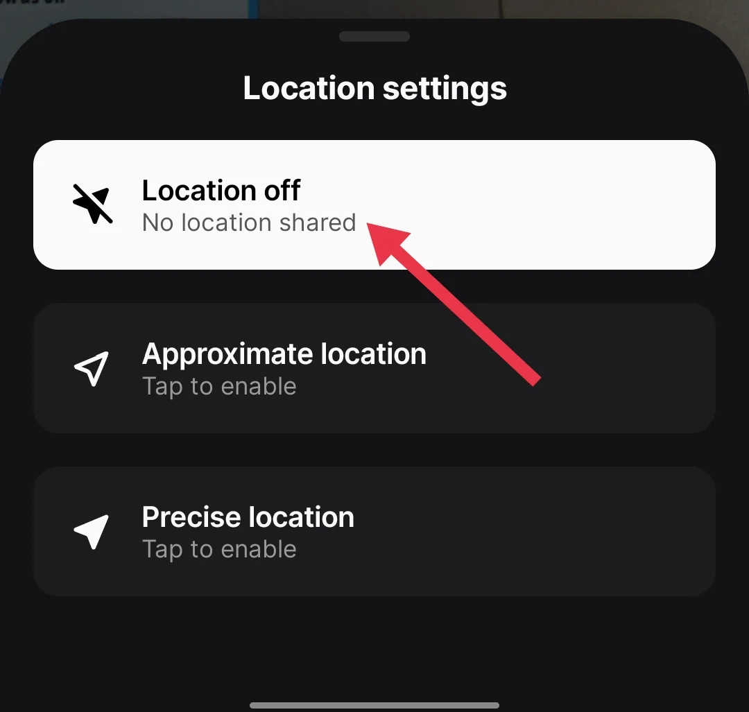 BeReal turn off location