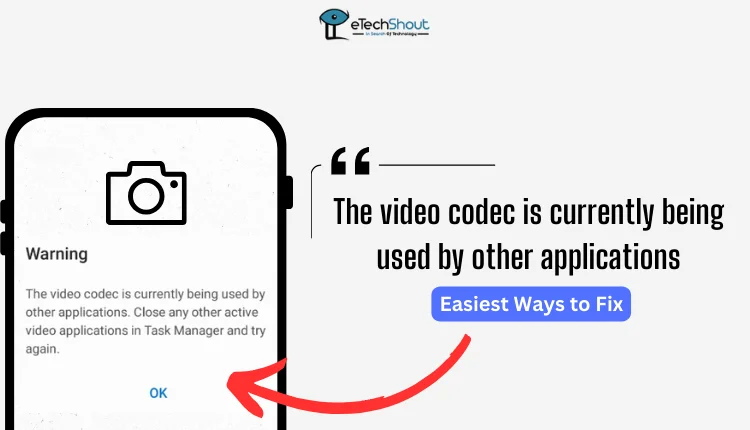 Fix the video codec is currently being used by other applications