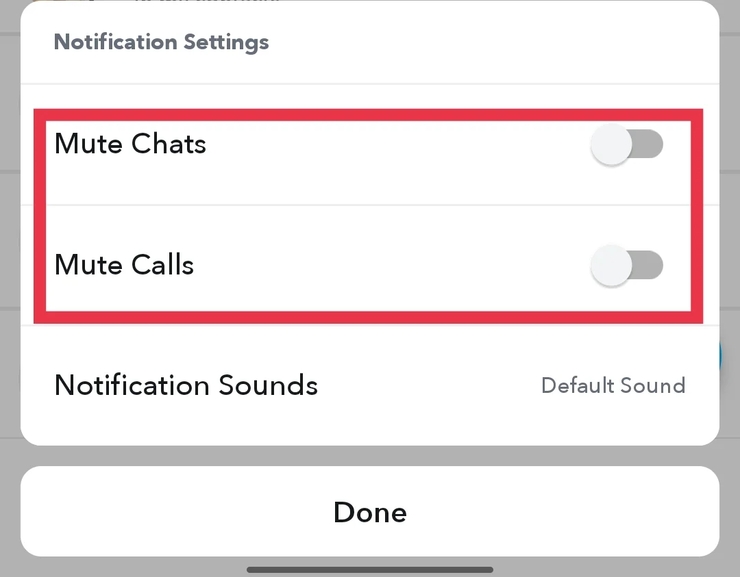 Mute calls and chats on Snapchat