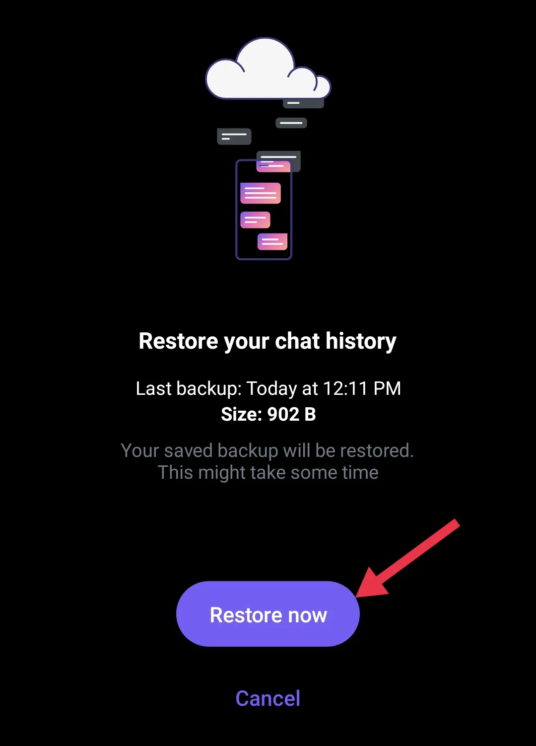 Viber restore now