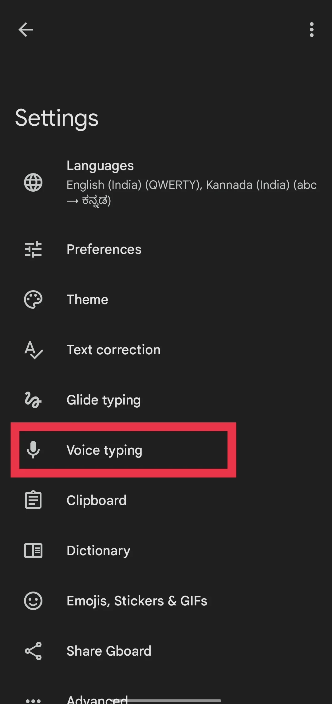 Voice typing on Gboard