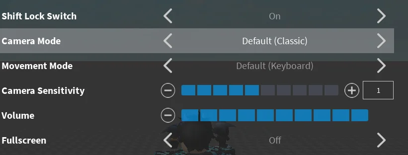 Camera Mode on Roblox