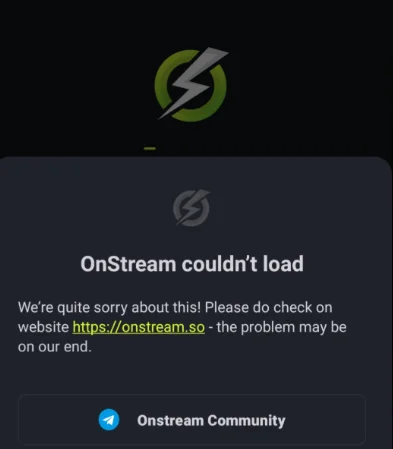 Onstream couldn't load message