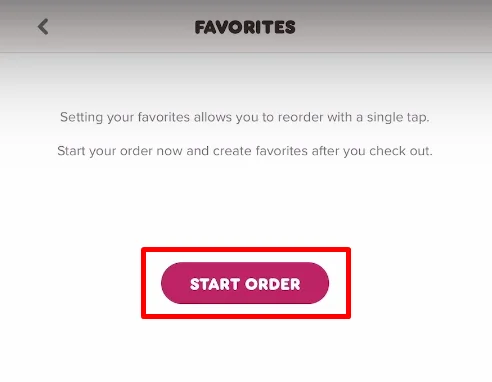 Start Order Dunkin App