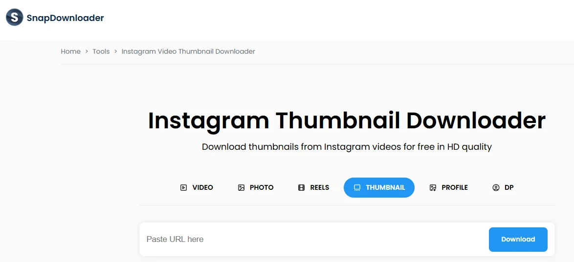 SnapDownloader Instagram Tumbnail