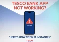 Tesco Bank app fix guide showing simple steps to solve crashing or loading issues on Android and iPhone