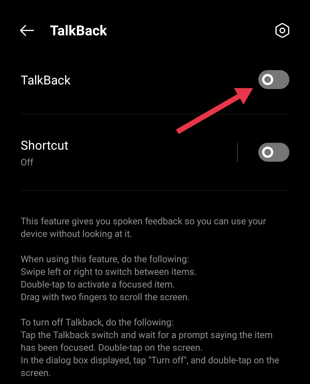 Go to Settings > Accessibility > TalkBack on Android and turn it off