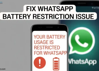 Fix “Your battery usage is restricted for WhatsApp” issue by adjusting battery settings and removing app restrictions on Android and Samsung devices.