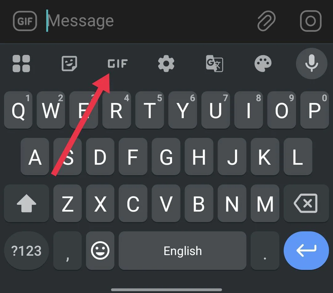 Use the GIF option on Gboard keyboard as an alternative when Telegram GIFs don’t load