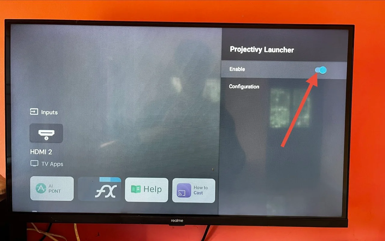 Accessibility settings on Android TV with Projectivy Launcher enabled