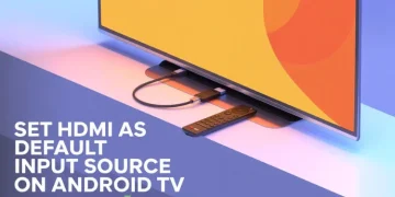 Tutorial showing how to set HDMI as the default input on Realme TV and any Android TV