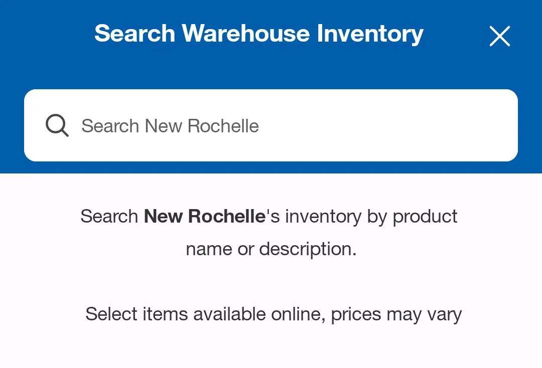 Type the item name in the Costco app search bar to see if it is available in your selected warehouse