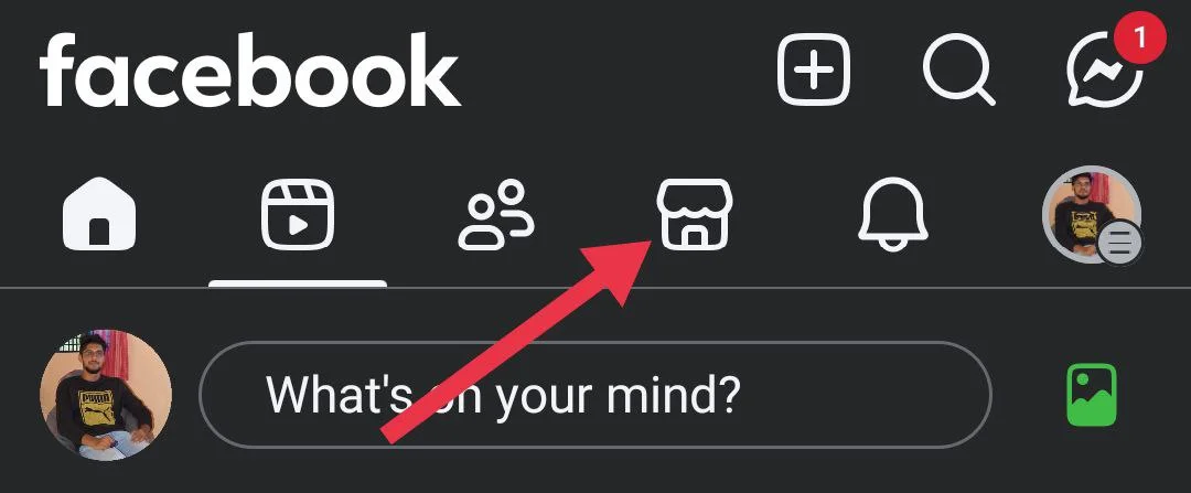 Open the Facebook app and go to Marketplace