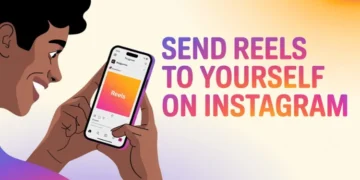 Step-by-step guide showing how to send Reels to yourself on Instagram on Android and iOS