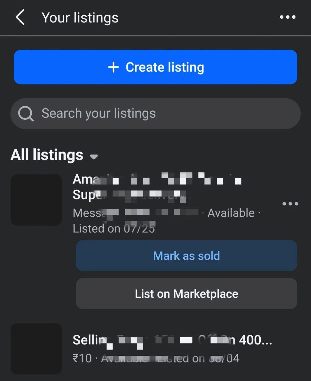Go to the Selling section, open Your listings, and select the product you want to check