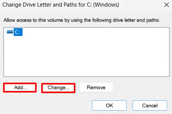 Use the Add or Change option to assign a new drive letter