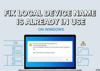 Step by step guide to fix the local device name is already in use error on Windows