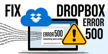 Step by step guide showing how to fix Dropbox Error 500
