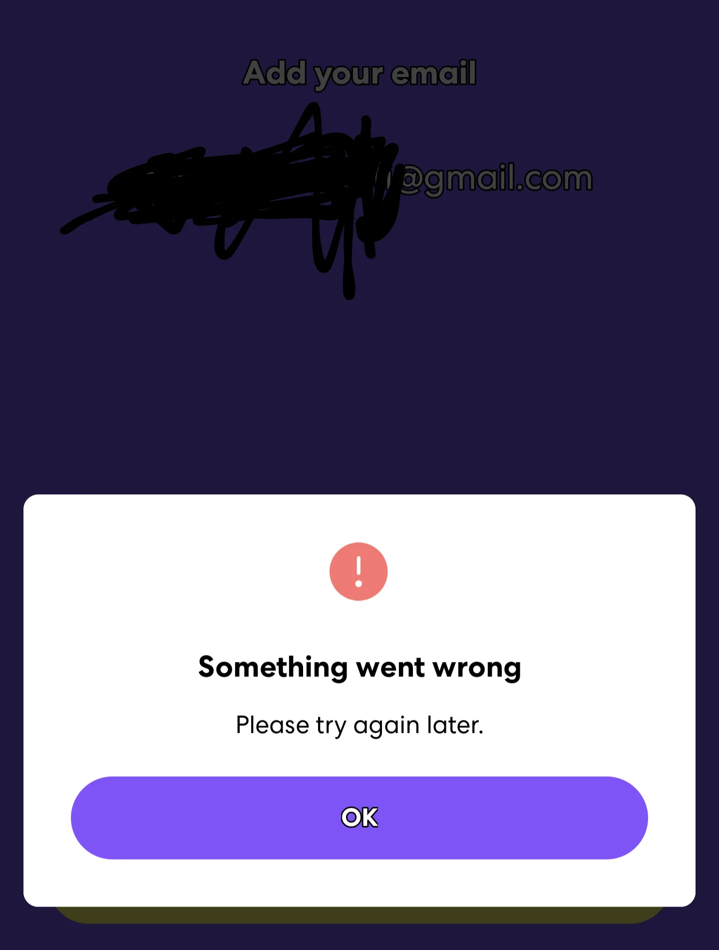 Life360 Something went wrong Please try again later error message on screen