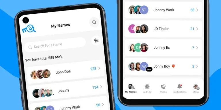 Me app option claiming to show who saved your phone number