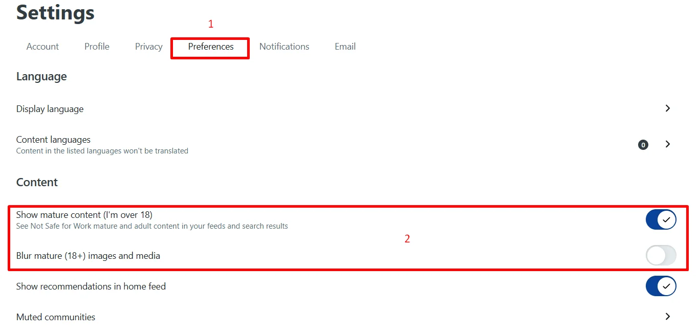 Turn on show mature content and turn off blur mature media on Reddit website under Preferences tab