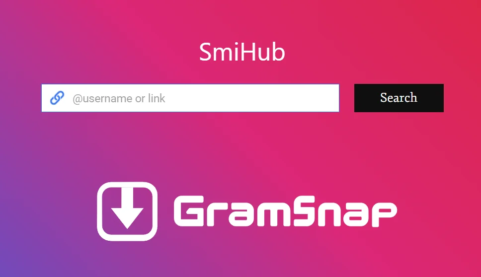 Smihub to view Instagram stories and download photos and videos without logging