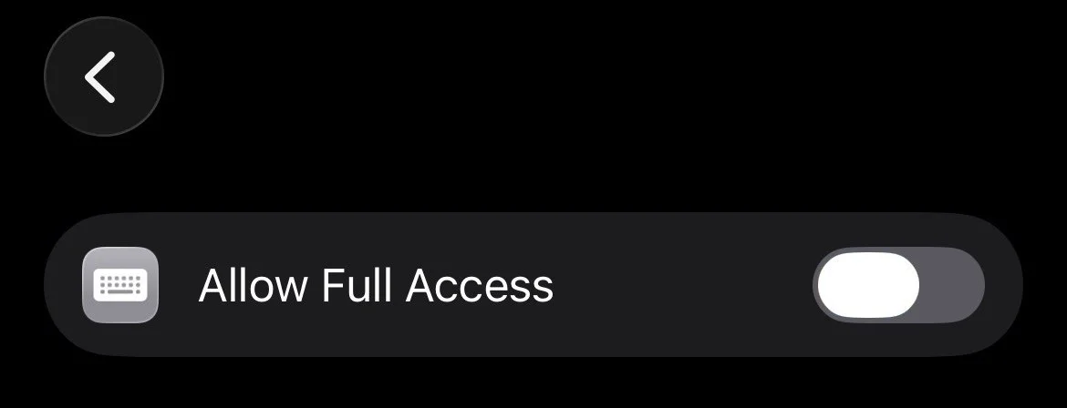Turn off Allow Full Access for SwiftKey or Gboard in iPhone keyboard settings