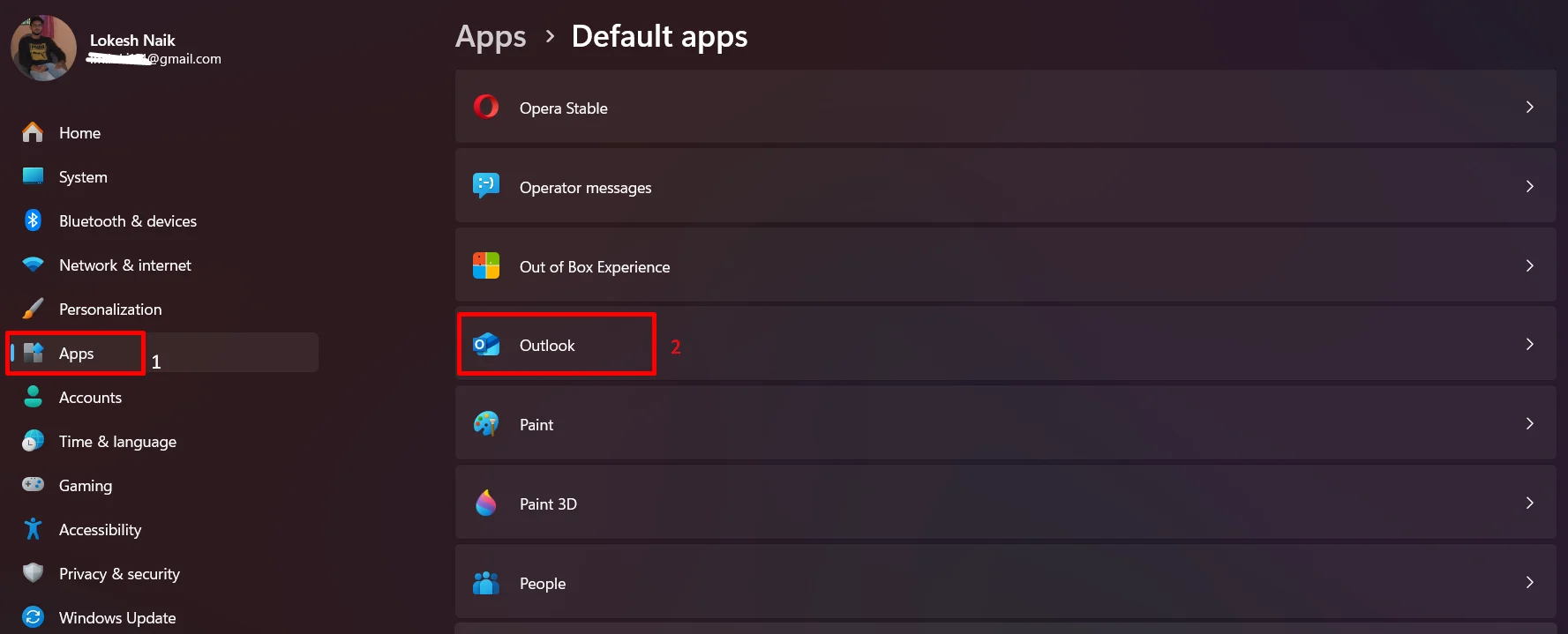 Open Windows Settings go to Default apps and select Outlook as the default email app