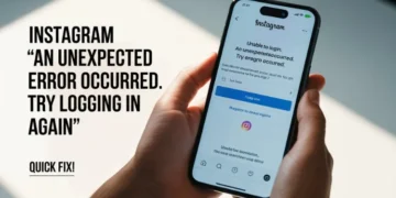 Quick fix for Instagram unable to login error showing unexpected error occurred message