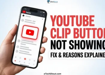 YouTube clip button not showing on video screen with highlighted area and guide text explaining the issue