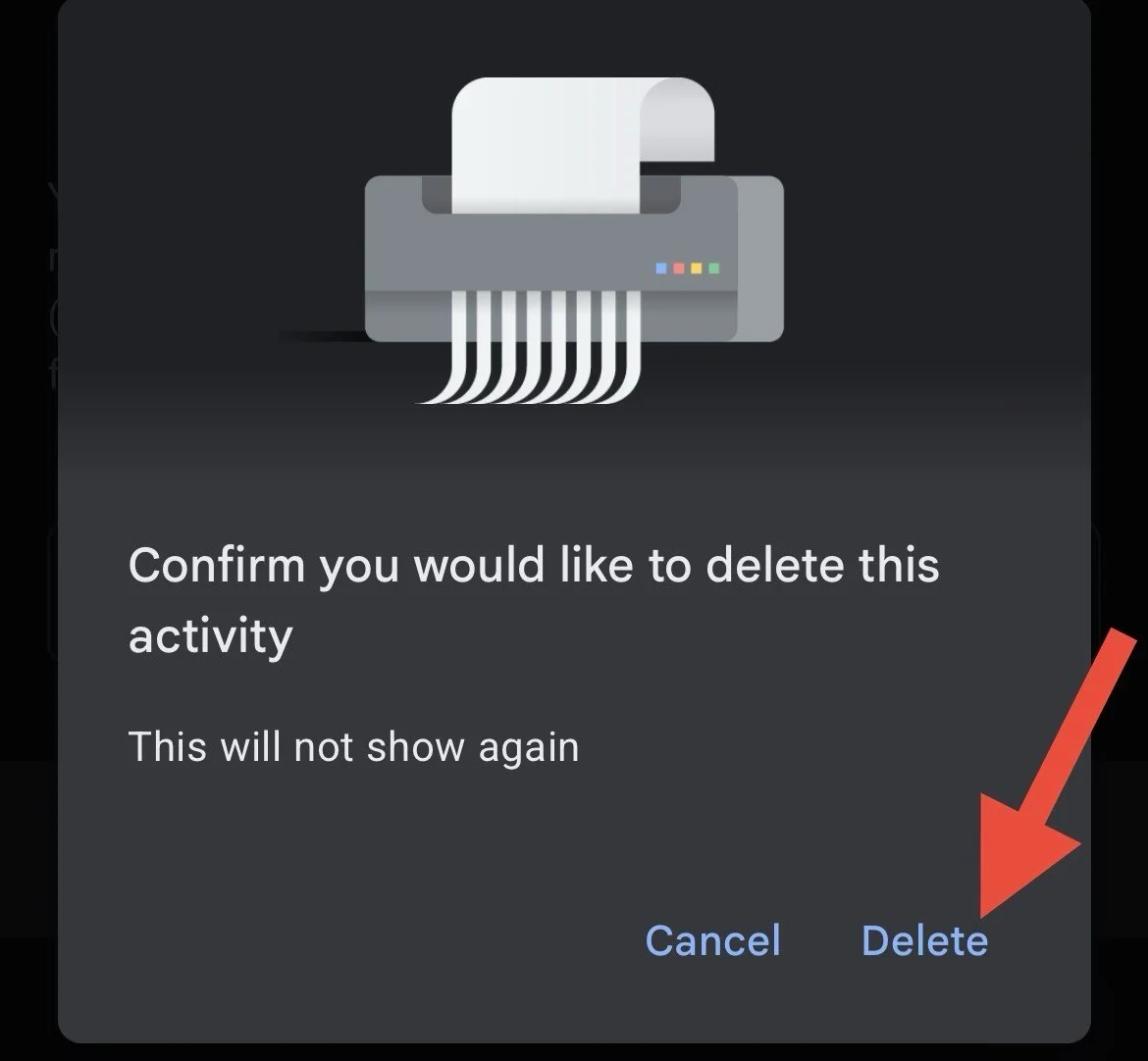 Delete option to confirm removal of YouTube Not interested feedback