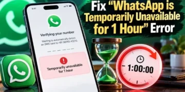 How to fix the WhatsApp is Temporarily Unavailable for 1 Hour error
