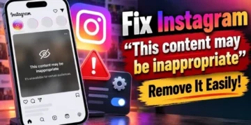 Instagram “This content may be inappropriate” warning and guide to remove the sensitive content restriction