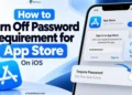 How to turn off the password requirement for Apple App Store downloads on iOS
