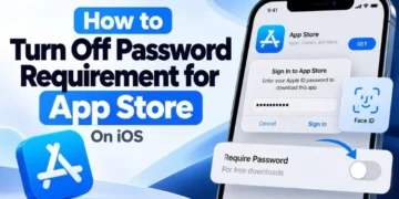 How to turn off the password requirement for Apple App Store downloads on iOS